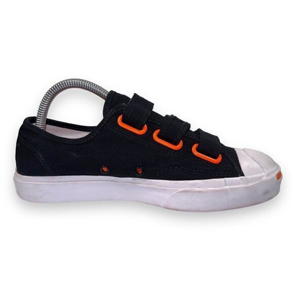 Converse Jack Purcell Low Easy-On 'Black Total Orange' 168136C Women's 7.5 - Picture 7 of 11